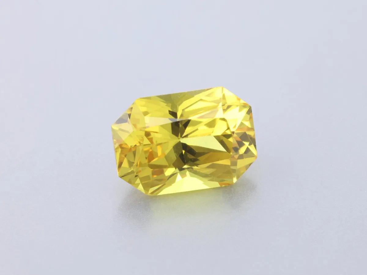 1.3ct Yellow Sapphire, Emerald Cut gemstone