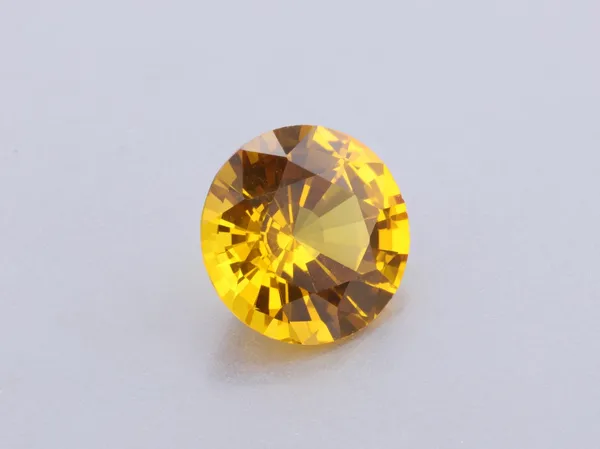 0.88ct Orange Sapphire, Round cut gemstone