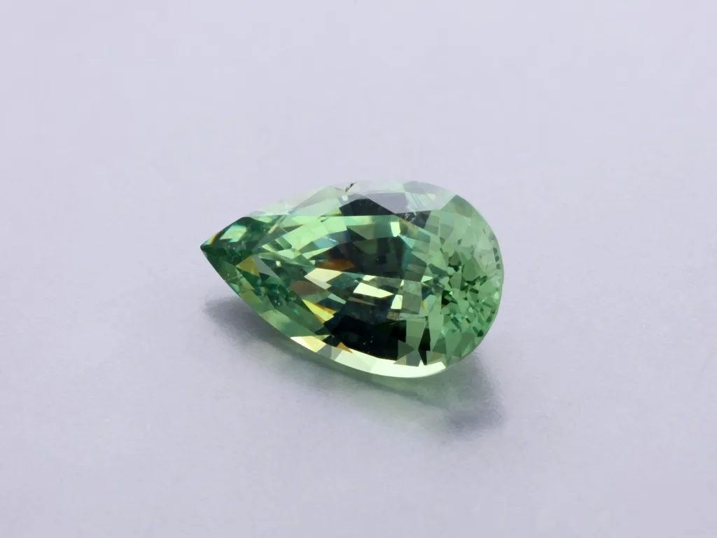0.7ct Green Garnet, Pear Shape gemstone