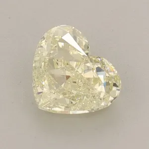 0.84ct HEART Fancy Light Yellow VVS1 Coloured Lab diamond