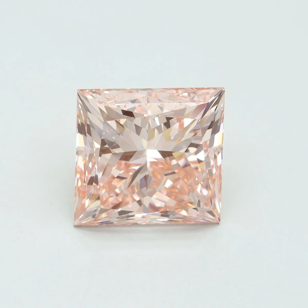 5.20ct PRINCESS Fancy Intense Pink VVS2 Coloured Lab diamond
