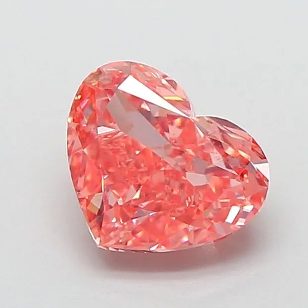 1.40ct HEART Fancy Vivid Pink VS2 Coloured Lab diamond