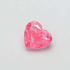 1.02ct HEART Fancy Vivid Pink VS1 Coloured Lab diamond