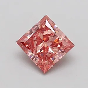 1.05ct PRINCESS Fancy Brown Pink VVS2 Coloured Lab diamond