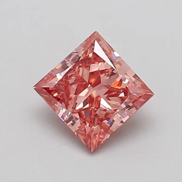 1.05ct PRINCESS Fancy Brown Pink VVS2 Coloured Lab diamond