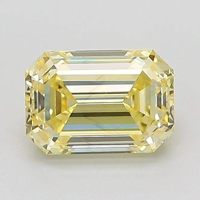 1.08ct EMERALD Fancy Yellow VS2 Coloured Lab diamond