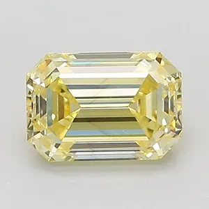 1.08ct EMERALD Fancy Yellow VS2 Coloured Lab diamond
