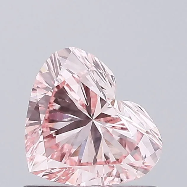 0.80ct HEART Fancy Intense Pink VVS2 Coloured Lab diamond