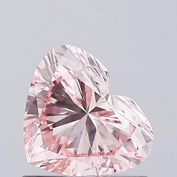 0.8ct HEART Fancy Intense Pink VVS2 Coloured Lab diamond