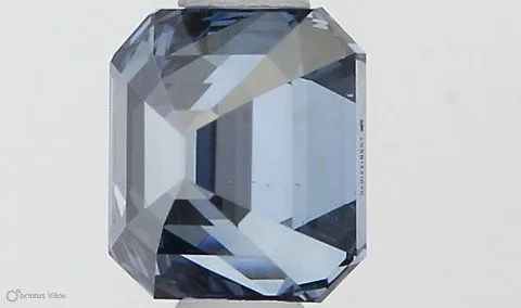 0.61ct EMERALD Fancy Vivid Blue VVS2 Coloured Lab diamond
