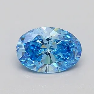 0.54ct OVAL Fancy Vivid Blue VS1 Coloured Lab diamond
