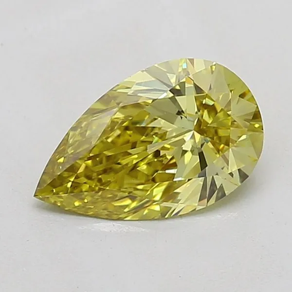 0.9ct PEAR Fancy Intense Yellow VS1 Coloured Lab diamond