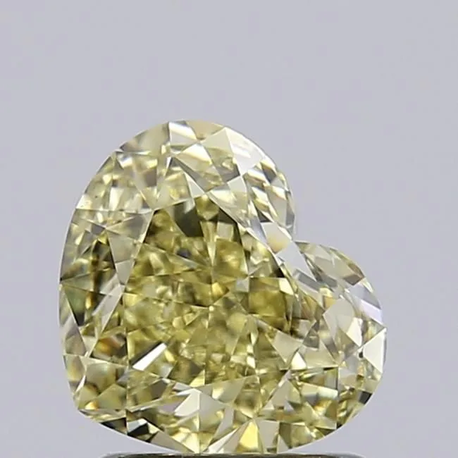 1.56ct HEART Fancy Yellow VS2 Coloured Lab diamond