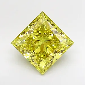 3.08ct PRINCESS Fancy Intense Yellow VS1 Coloured Lab diamond
