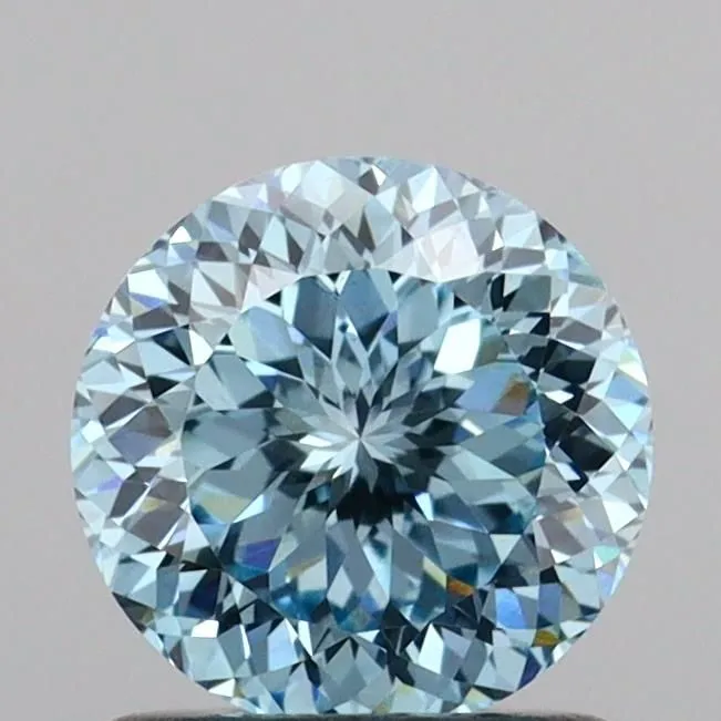 1.10ct ROUND Fancy Intense Blue VS1 Coloured Lab diamond
