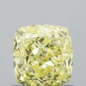 0.83ct CUSHION Fancy Yellow VS1 Coloured Lab diamond