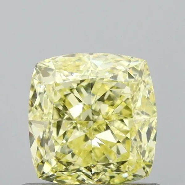 0.83ct CUSHION Fancy Yellow VS1 Coloured Lab diamond