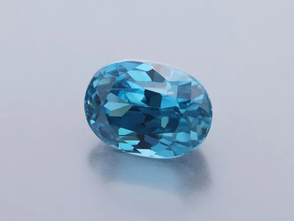 3.57ct Blue Zircon, Oval cut gemstone