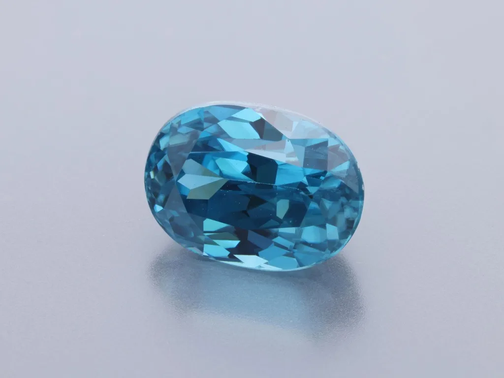 3.57ct Blue Zircon, Oval gemstone
