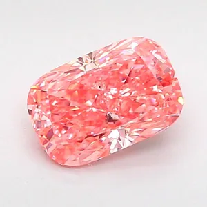 1.06ct CUSHION Fancy Vivid Pink VS1 Coloured Lab diamond
