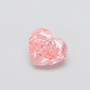 1.24ct HEART Fancy Vivid Pink VVS2 Coloured Lab diamond