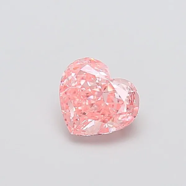 1.24ct HEART Fancy Vivid Pink VVS2 Coloured Lab diamond
