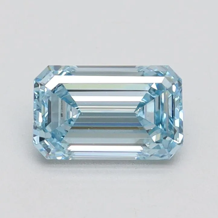0.84ct EMERALD Fancy Intense Blue VS1 Coloured Lab diamond