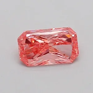 0.41ct RADIANT Fancy Vivid Pink VS1 Coloured Lab diamond