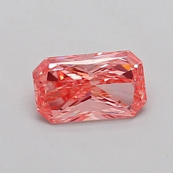 0.41ct RADIANT Fancy Vivid Pink VS1 Coloured Lab diamond