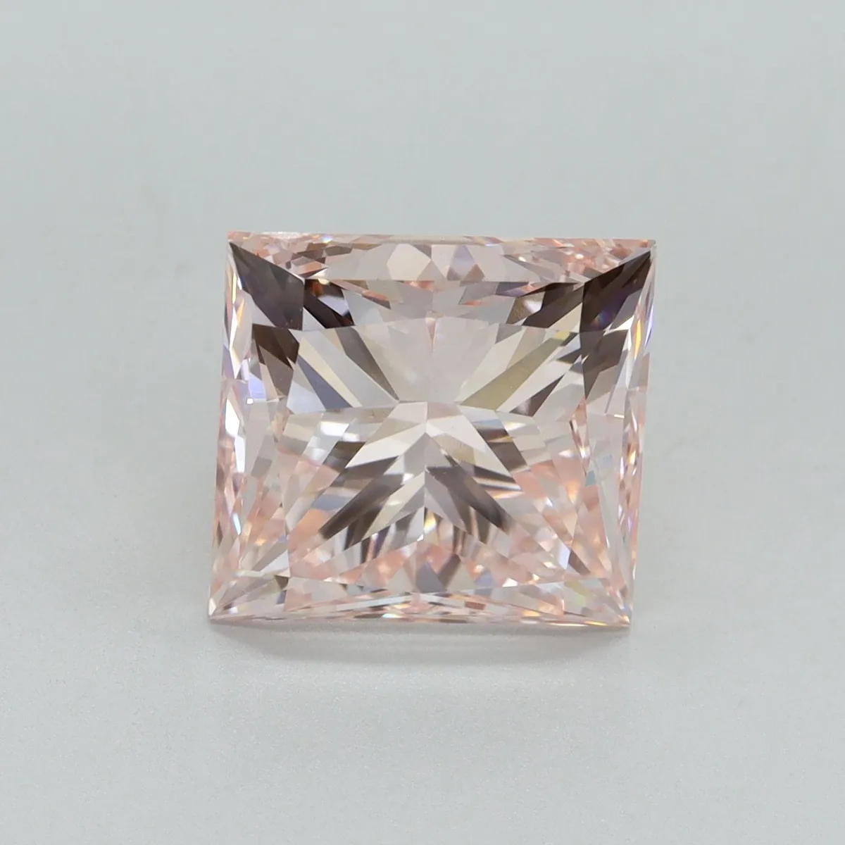 5.01ct PRINCESS Fancy Pink VS1 Coloured Lab diamond