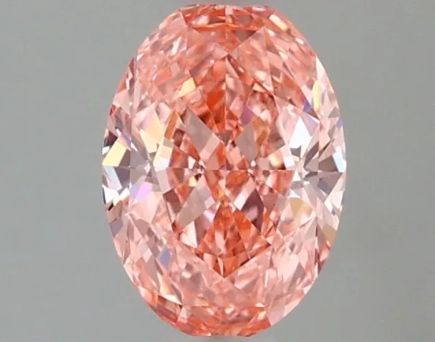 1.04ct OVAL Fancy Vivid Pink VVS2 Coloured Lab diamond