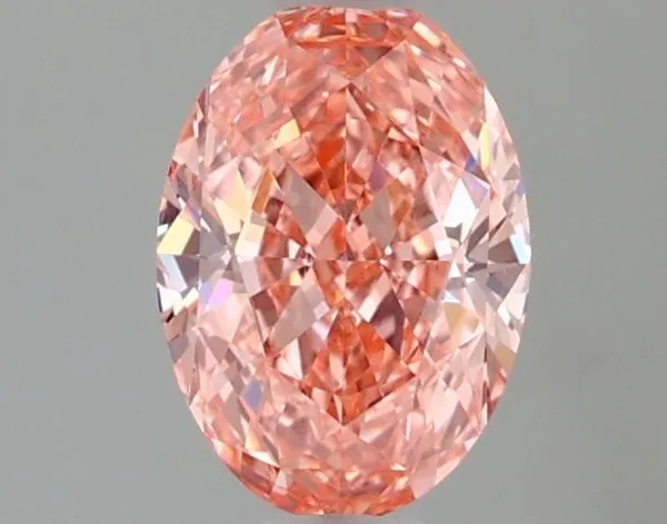 1.04ct OVAL Fancy Vivid Pink VVS2 Coloured Lab diamond