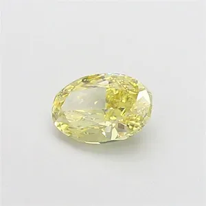 0.91ct OVAL Fancy Intense Yellow VS2 Coloured Lab diamond