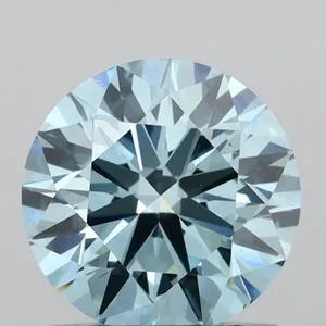 0.91ct ROUND Fancy Vivid Blue VS1 Coloured Lab diamond
