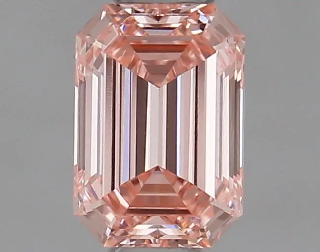 0.34ct EMERALD Fancy Intense Pink VS1 Coloured Lab diamond