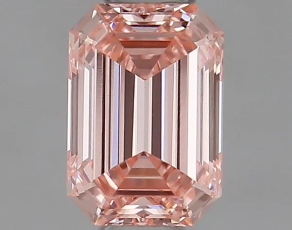 0.34ct EMERALD Fancy Intense Pink VS1 Coloured Lab diamond