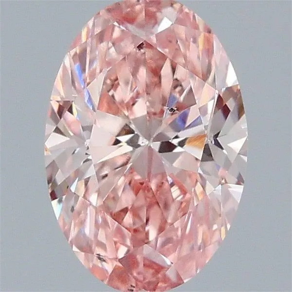 1.12ct OVAL Fancy Vivid Pink SI1 Coloured Lab diamond