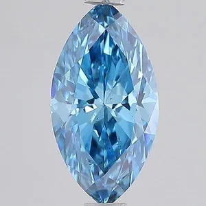 1.5ct MARQUISE Fancy Vivid Blue SI1 Coloured Lab diamond