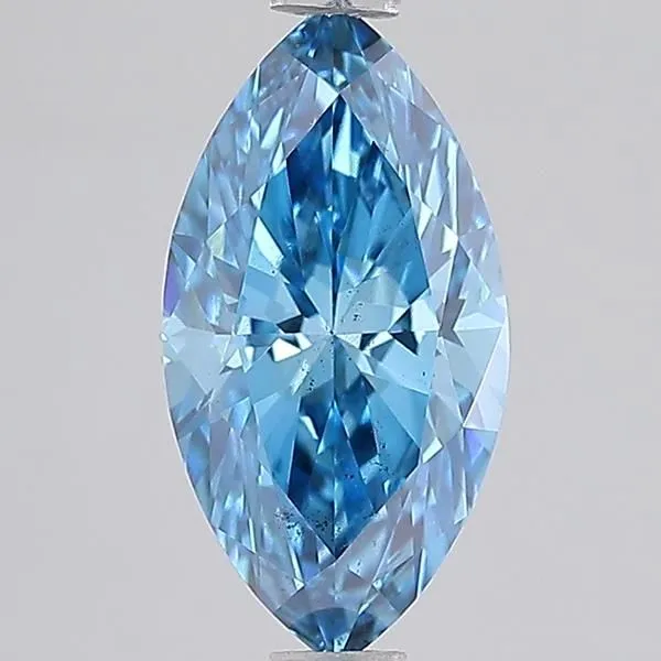 1.5ct MARQUISE Fancy Vivid Blue SI1 Coloured Lab diamond