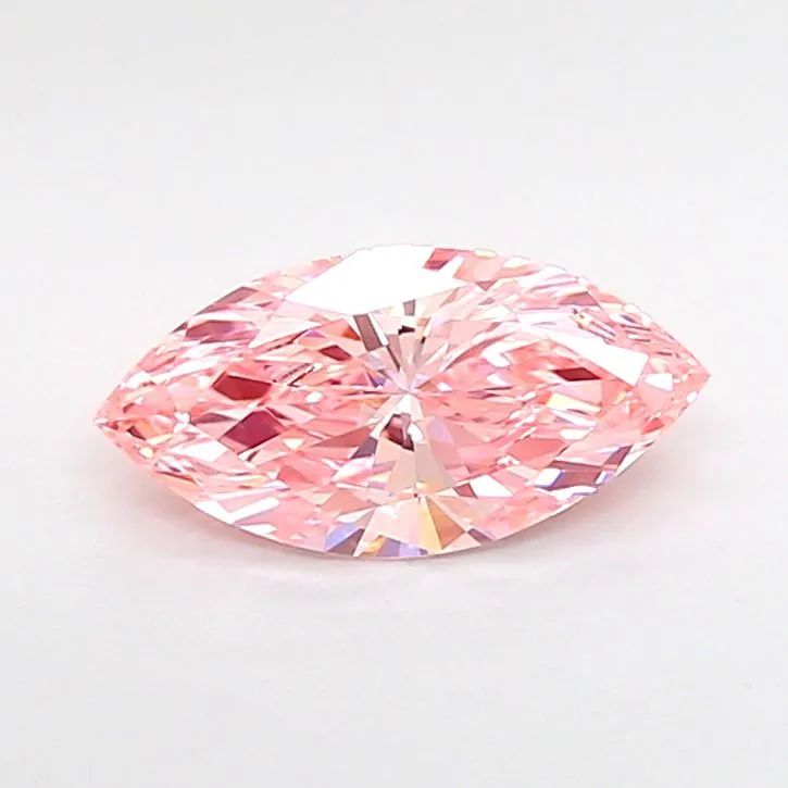 1.00ct MARQUISE Fancy Vivid Pink VS1 Coloured Lab diamond
