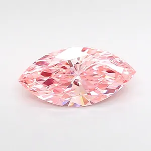 1ct MARQUISE Fancy Vivid Pink VS1 Coloured Lab diamond