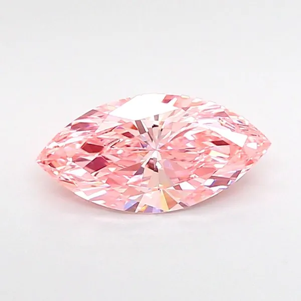1ct MARQUISE Fancy Vivid Pink VS1 Coloured Lab diamond
