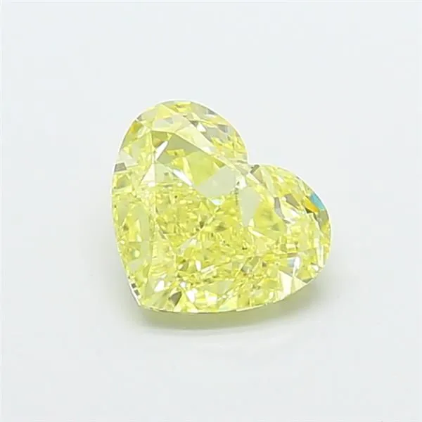 1.55ct HEART Fancy Intense Yellow VS2 Coloured Lab diamond