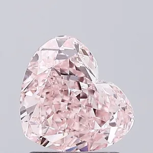 1.6ct HEART Fancy Intense Pink VVS2 Coloured Lab diamond