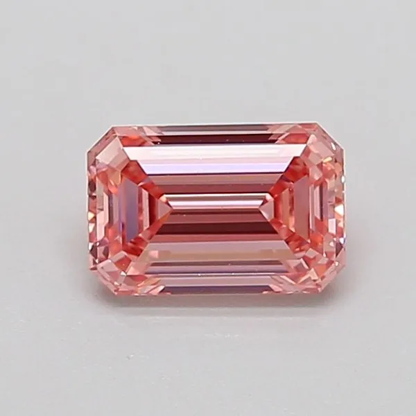 1.02ct EMERALD Fancy Intense Pink VS2 Coloured Lab diamond