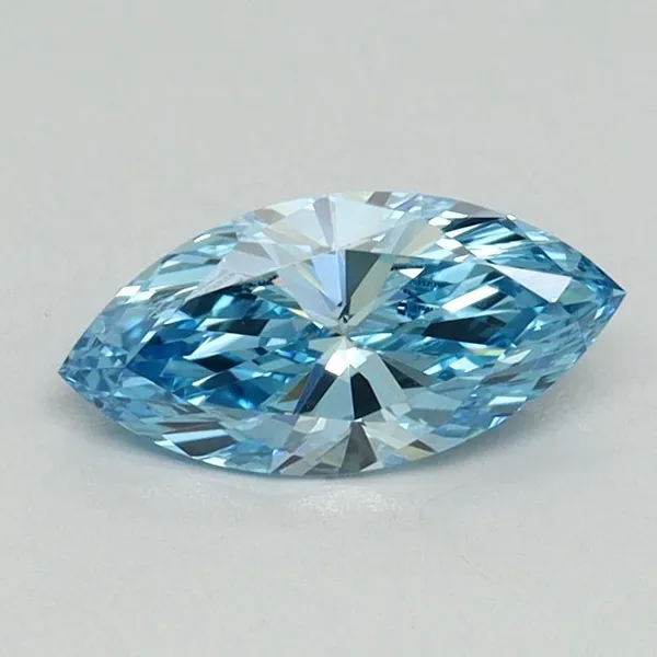 0.63ct MARQUISE Fancy Vivid Blue VS1 Coloured Lab diamond