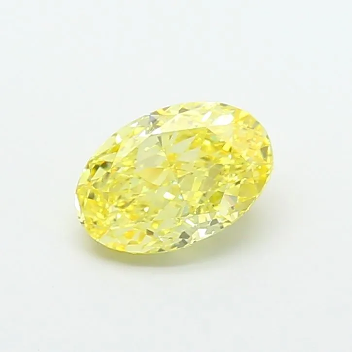 0.88ct PEAR Fancy Intense Yellow VS2 Coloured Lab diamond