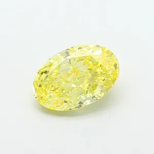0.88ct PEAR Fancy Intense Yellow VS2 Coloured Lab diamond