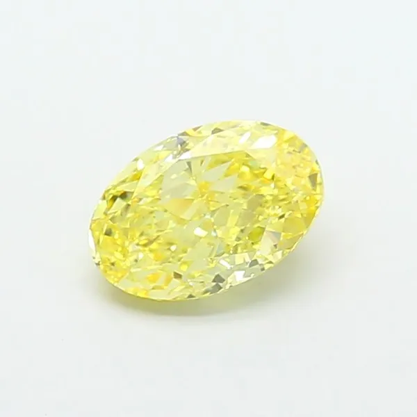 0.88ct PEAR Fancy Intense Yellow VS2 Coloured Lab diamond