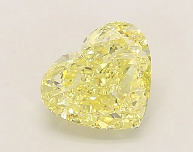 1.01ct HEART Fancy Intense Yellow VVS2 Coloured Lab diamond
